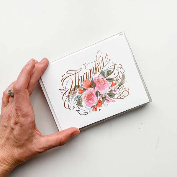 Copper Foil Thank You Cards